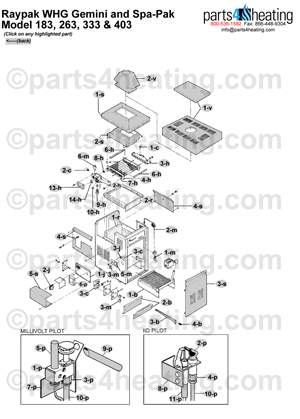 Pool Heaters Raypak Gemini/Spa-Pak 183-403