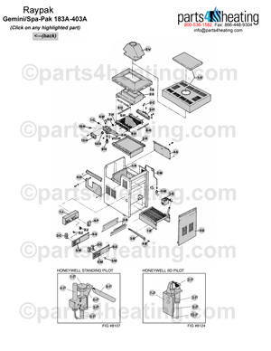 Pool Heaters Raypak Gemini/Spa-Pak 183A-403A