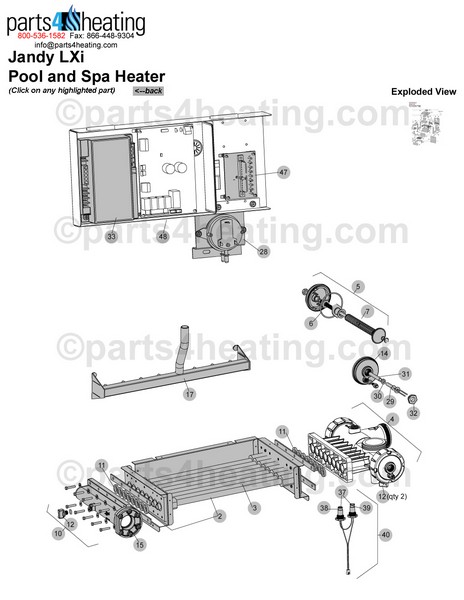 Jandy LXi Exploded View