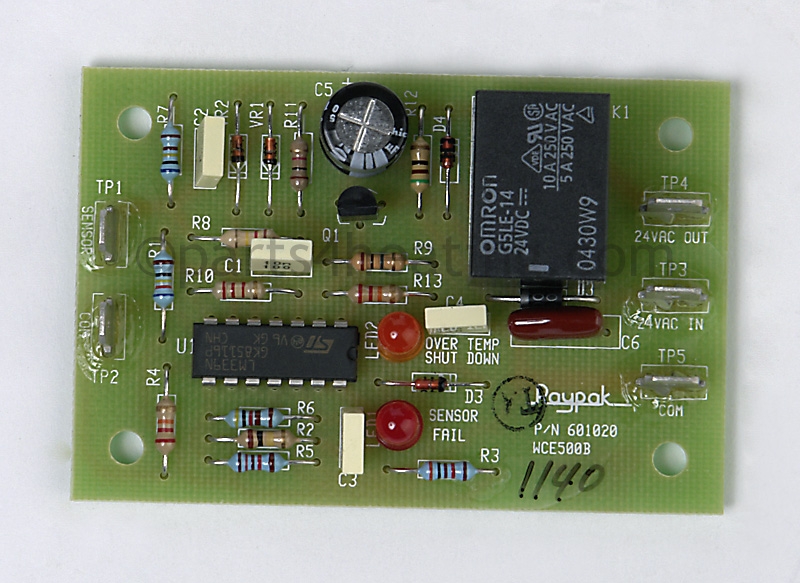 Parts4heating.com: Raypak 601020 Electronic Fast Response Sensor Board