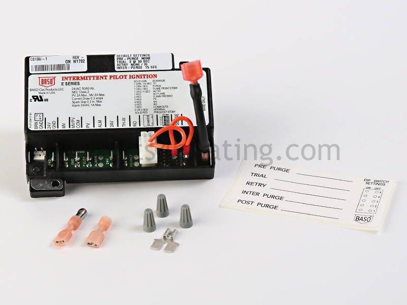 Parts4heating.com: BASO C610U-1C Intermittent Pilot Ignition Control Module  with Vent Damper Connection